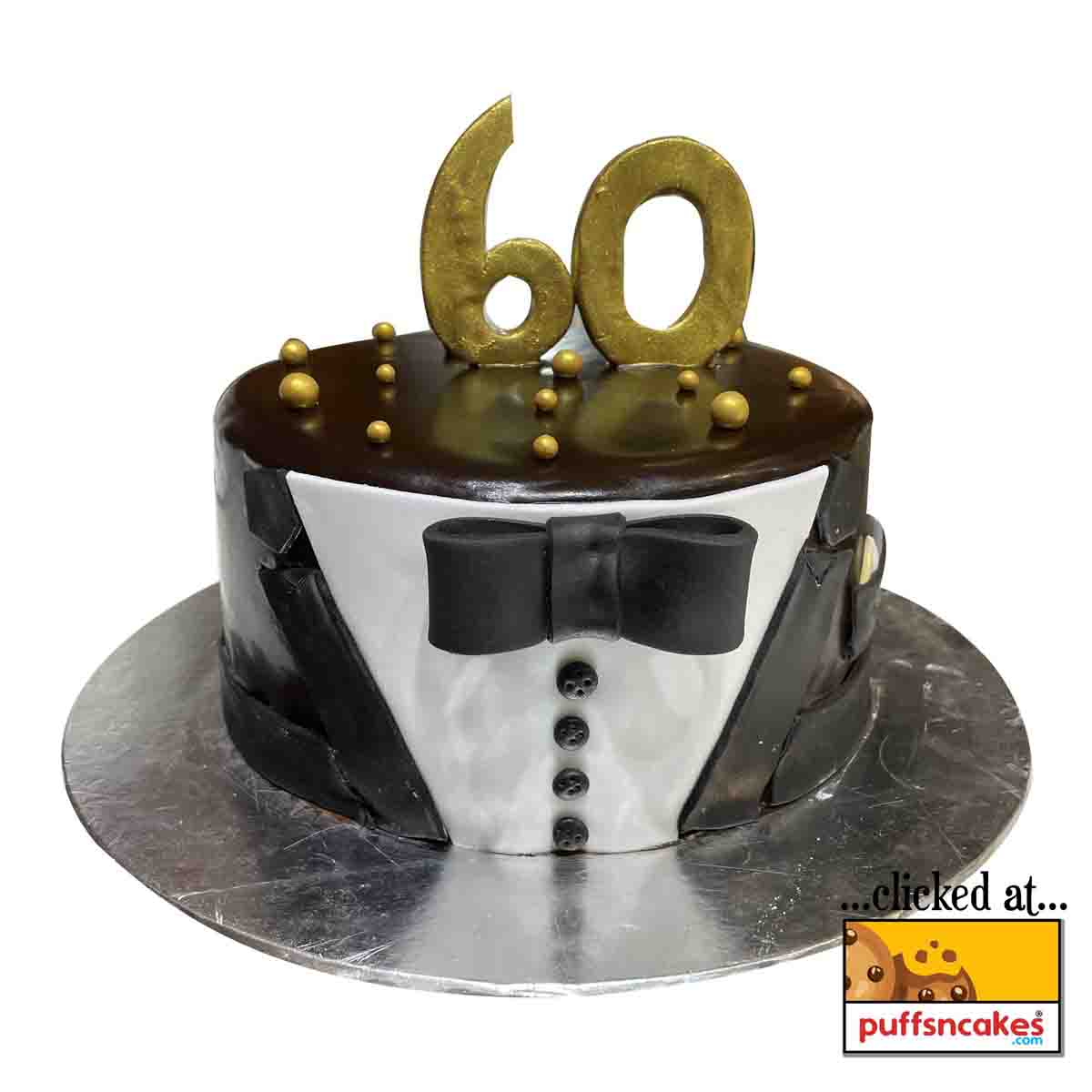 (1219) Men Bow Theme Cake